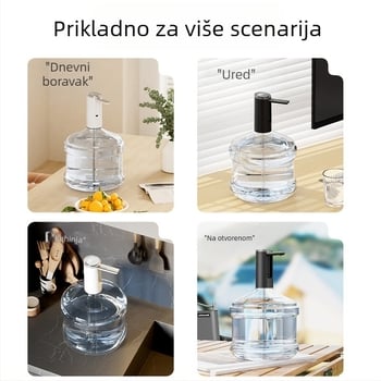 Mini punjač vode s dispenserom za flaširanu vodu, model AH-068, dodirna aktivacija, 8 W, 3.7 V
