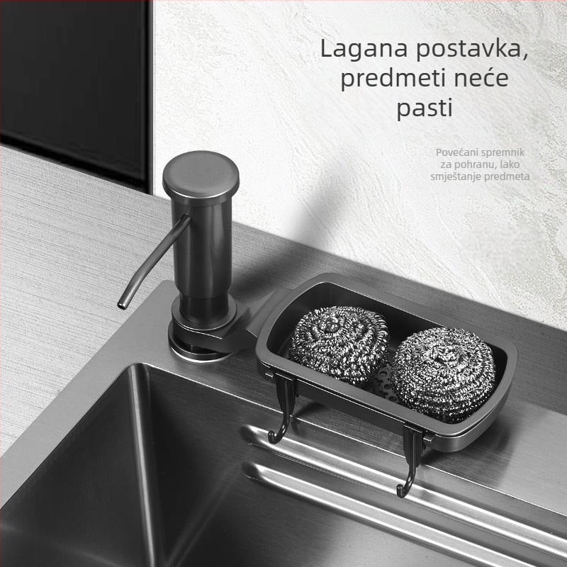 Dozator sapuna s produženim cijevi za kuhinju (Veliki kapacitet, ručni pritisak, ABS, moderni minimalistički stil, Hongfeng)