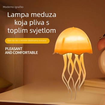 Nova RGB lampa u obliku meduze za ambijentalno osvjetljenje, kreativna noćna lampica sa glasovnim upravljanjem, dinamička meduza za noćni stol