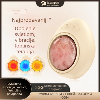 Uređaj za njegu ljepote — Jade masažer za lice, Prijenosni, kućna upotreba, IPX6 vodootpornost, Ugrađena baterija 800–1000mAh, izbjeljivanje, hidratacija, obnova kože, bojno svjetlo