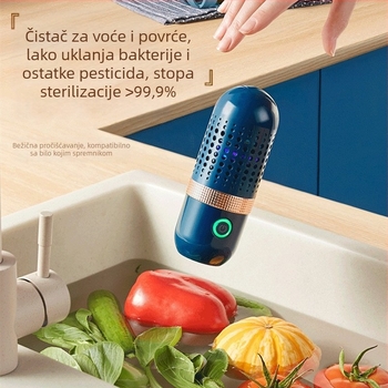TY-77 Bežični kapsulni čistač voća i povrća s mikroprocesorskim upravljanjem, kapacitet do 4 L, 5V, 8W