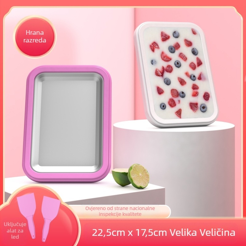 Stroj za sladoled od nehrđajućeg čelika, pravokutnog oblika, kapacitet 301-500 ml, bez napajanja, prilagodljivo procesiranje