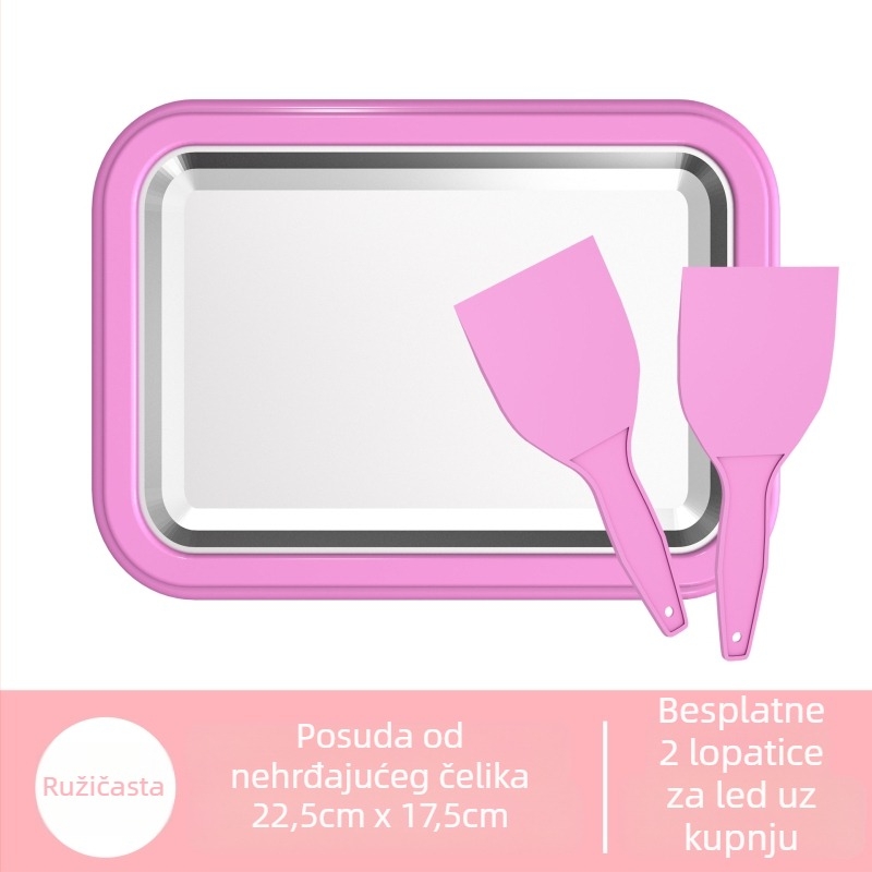 Stroj za sladoled od nehrđajućeg čelika, pravokutnog oblika, kapacitet 301-500 ml, bez napajanja, prilagodljivo procesiranje