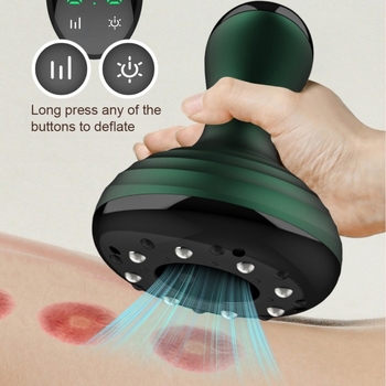 Električni uređaj za meridijansku terapiju s cupping masažom i grijanjem (USB napajanje, model GSY-BT37, temperatura 37–55°C, 4 načina, ABS kućište, 1200mAh)