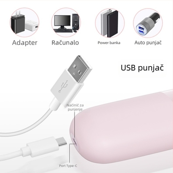 Ženski električni brijač sa svjetlom, za cijelo tijelo, 2 glave za brijanje, USB/električno napajanje, model 9103