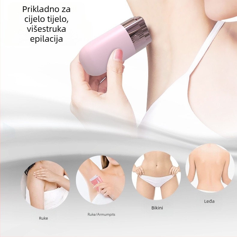 Ženski električni brijač sa svjetlom, za cijelo tijelo, 2 glave za brijanje, USB/električno napajanje, model 9103