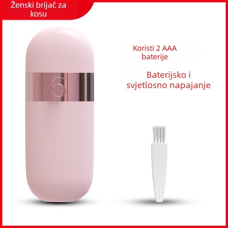 Ženski električni brijač sa svjetlom, za cijelo tijelo, 2 glave za brijanje, USB/električno napajanje, model 9103