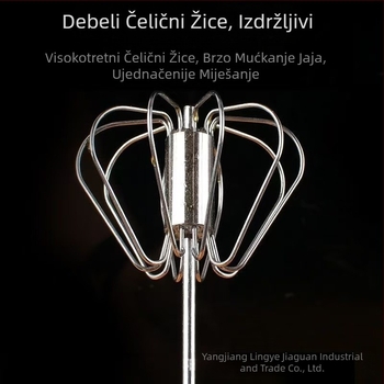 Ručni mikser za jaja od nehrđajućeg čelika za kućnu pečenje | Značka Leading Best Crown | Lansirano 2021 | Prilagodljivo | Otisak logotipa