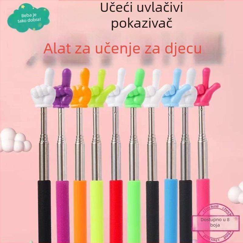 Teleskopska pokazivač za čitanje prsta od nehrđajućeg čelika za nastavu