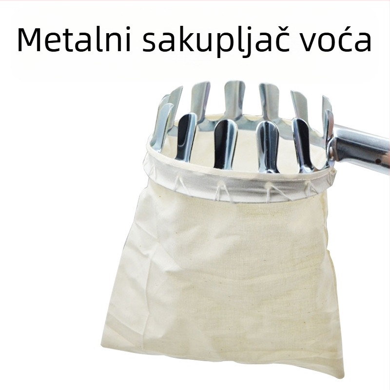 Metalni sakupljač voća, prijenosni za visoka stabla; Marka: Zai Laugh; Materijal: Željezo; Namjena: Voće; Težina: 225 g