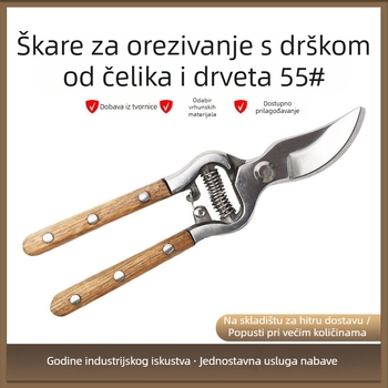 Fili Višenamjenske vrtne škare za podrezivanje – ergonomski dizajn štedi energiju, protuklizna drška, nehrđajuće čelične oštrice, teški rez debelih grana, za kućnu upotrebu