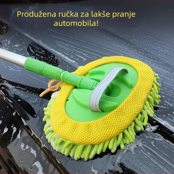 Teleskopski trodjelni mop za pranje auta (aluminijska legura; nehrđajući čelik) – Wenze