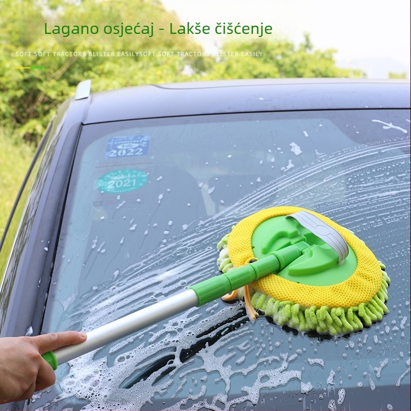 Teleskopski trodjelni mop za pranje auta (aluminijska legura; nehrđajući čelik) – Wenze