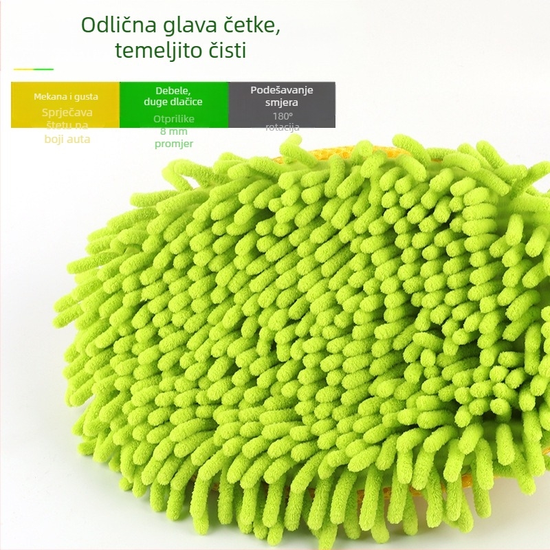 Teleskopski trodjelni mop za pranje auta (aluminijska legura; nehrđajući čelik) – Wenze