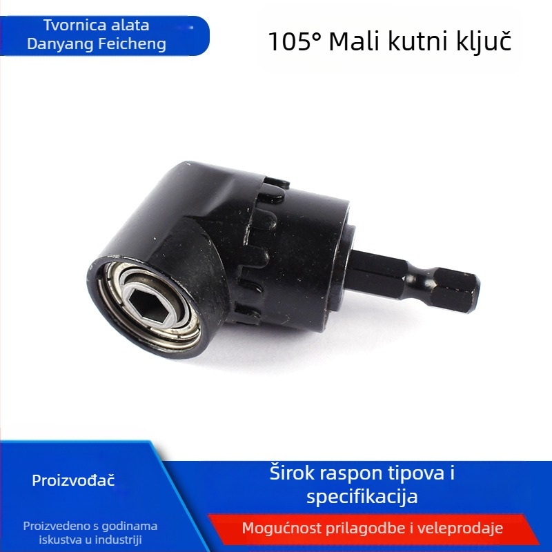 Fly Električni kutni odvijač s univerzalnom fleksibilnom osovinom i produžnom šipkom, 105° kut