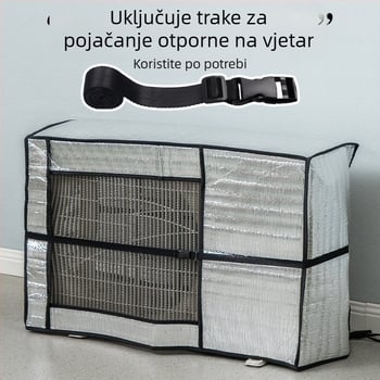 Ljetna zaštitna maska za vanjsku jedinicu klima uređaja – zaštita od prašine, kompatibilna s 2 HP Gree/Haier i 1.5 HP Midea uz aluminijsku foliju protiv kiše
