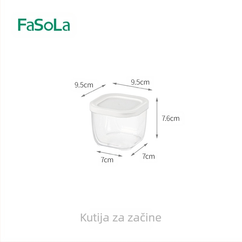 FaSoLa Duga Kutija za Skladištenje s Poklopcem – Polietilen i Polipropilen, Kuhinjski Organizator Za Začine, Voće i Povrće