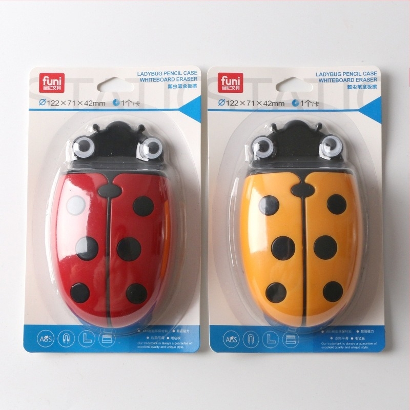 Funi magnetska kutija za olovke s gumicom – karikatura dizajn, ABS površina gumice, stražnja flanel površina za brisanje ploče