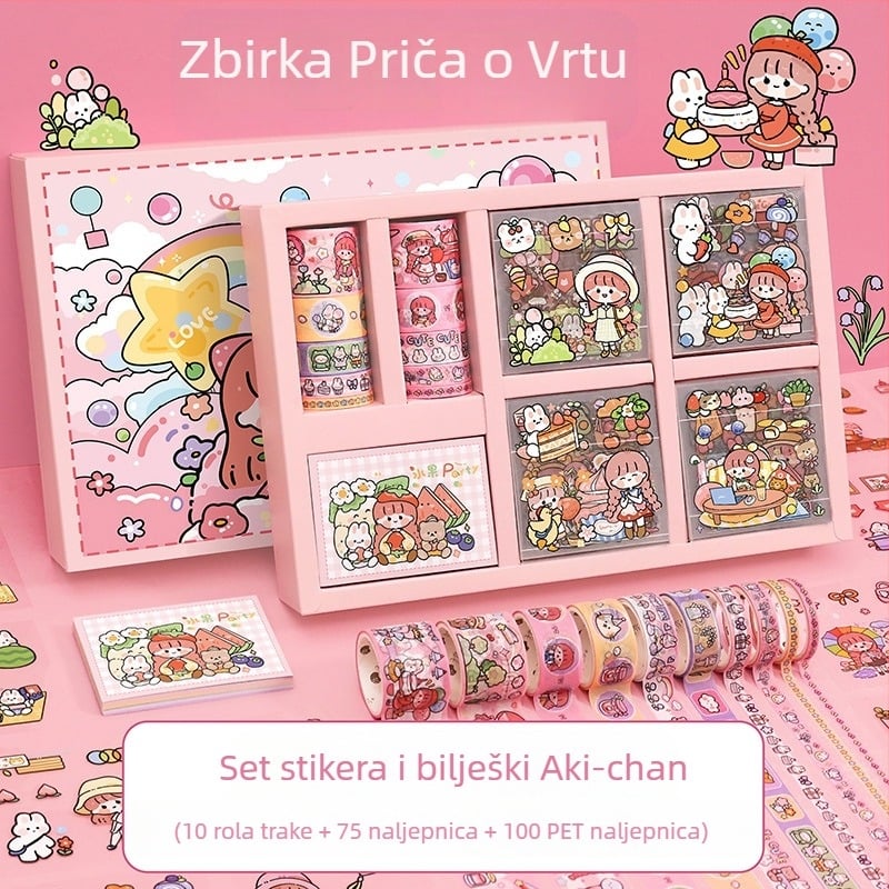 Ziyi set naljepnica trake – ljepilo, sladak stil, ispis