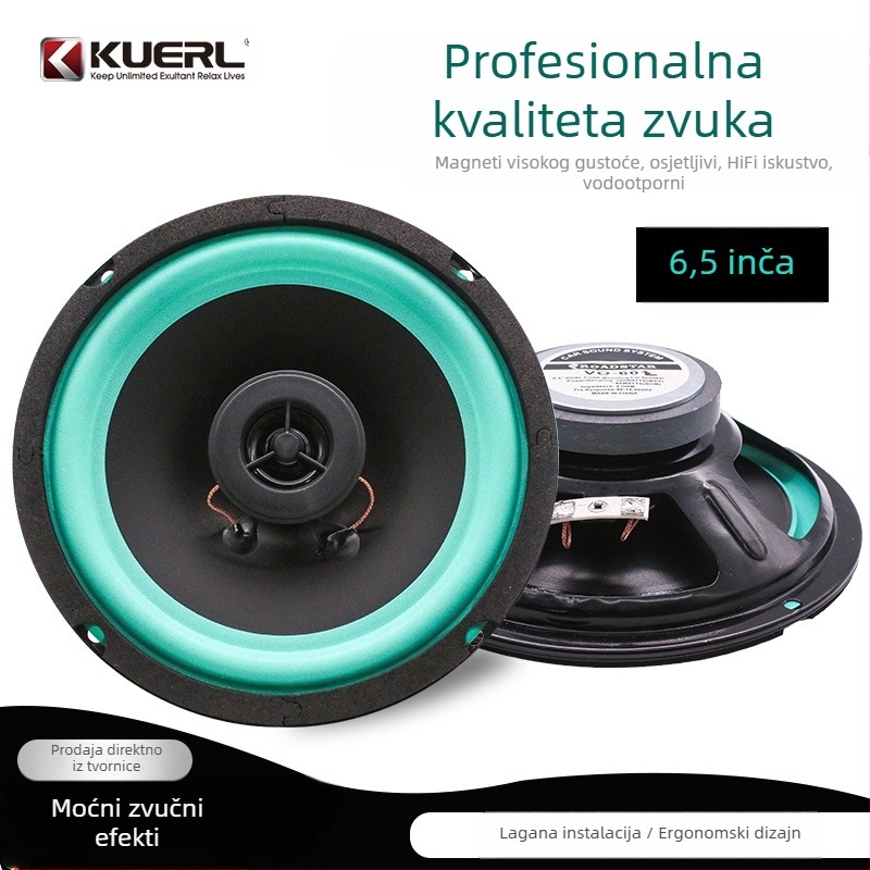 Koaksijalni auto zvučnik VO-602, 4 Ω, 80 W, 70–18 kHz, >90 dB