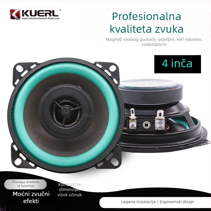 Koaksijalni auto zvučnik VO-602, 4 Ω, 80 W, 70–18 kHz, >90 dB