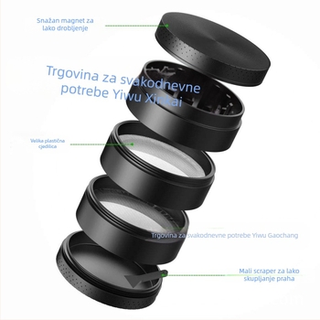 Mlinac za cigarete, 5-dijelni, cinkova legura, set kućnih gadgeta, s logom, izlazak proljeće 2013