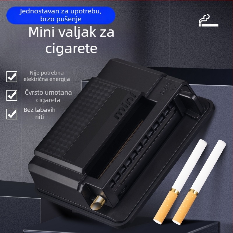 Ručni stroj za motanje cigareta s push-pull mehanizmom, kalibar 8,0 mm, kućna upotreba, poluautomat, logo otisnut