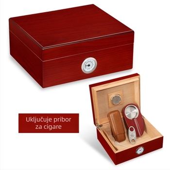 Cedrovina kutija za cigare HC-90 GALINER, prijenosna s alatima, velika zapremina