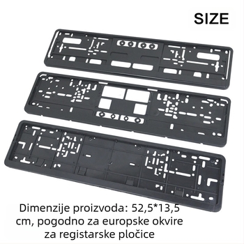 Europski okvir za registarsku pločicu, modeli XC-W041, XC-W040, XC-W123; materijal: PP plastika; marka: Wen Shuai