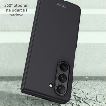 Kućište za Galaxy Fold5/Fold4, matni PC tvrdi kućište s kožnim osjećajem, otpornost na padove i otiske prstiju
