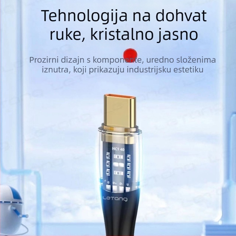 Le sugar S34 pleteni podatkovni kabel PD30W – Lightning i Type-C, brzo punjenje