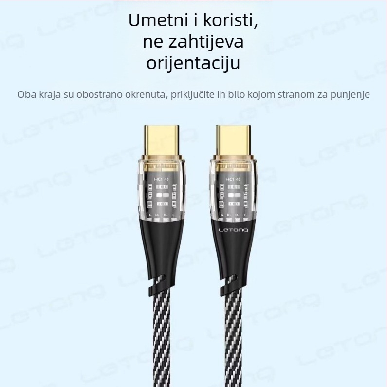 Le sugar S34 pleteni podatkovni kabel PD30W – Lightning i Type-C, brzo punjenje
