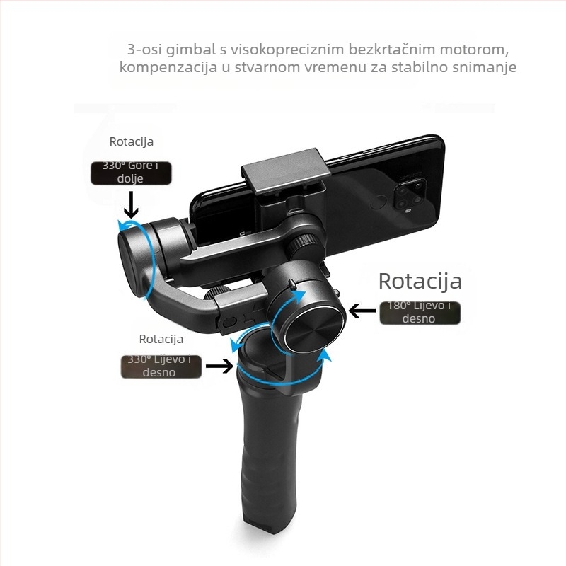 F6 ručni troosni gimbal za pametni telefon s Bluetoothom, stabilizacija protiv podrhtavanja, pametno praćenje