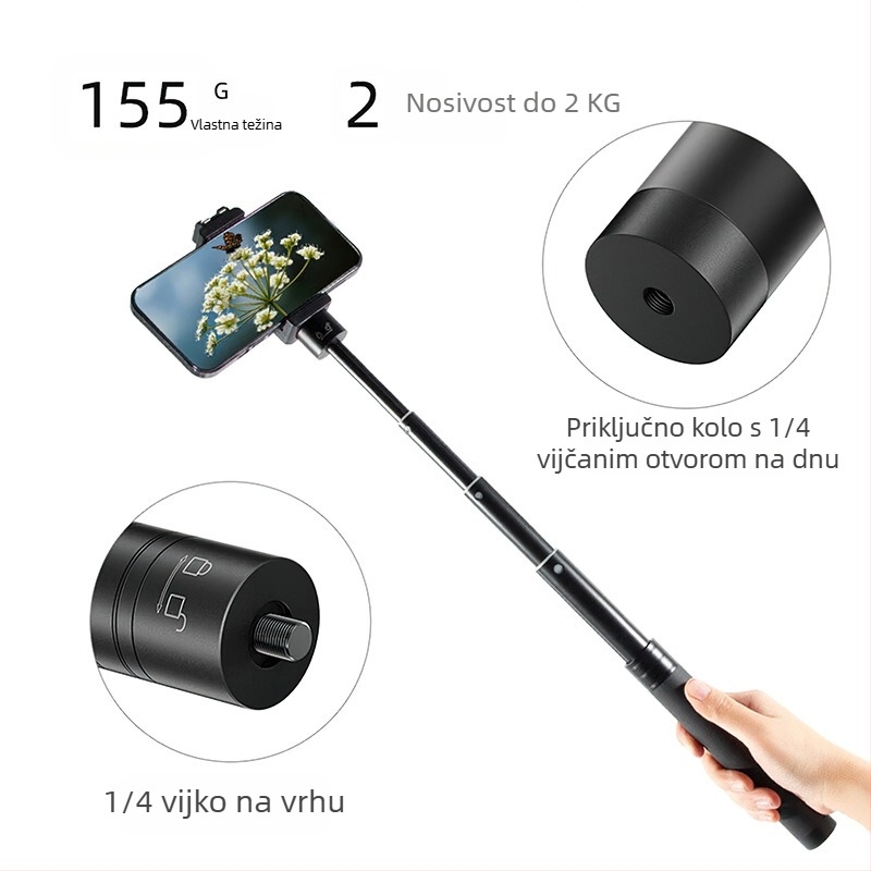 Feiyu-kompatibilna produžna šipka — aluminijska legura, universalna upotreba, nosivost do 2 kg, težina 170 g