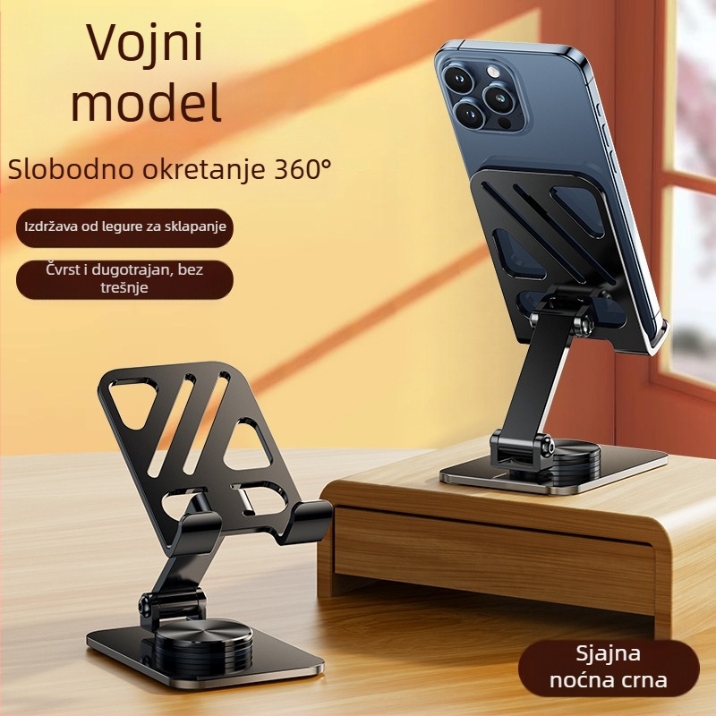 Okretni stolni držač za telefon i tablet – legura, universalni stil, sklopivi, kompatibilan s iPadom