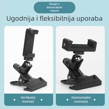 Držač telefona za glavu gitare s klipom za partituru, univerzalni stalak za mobilni telefon za livestream