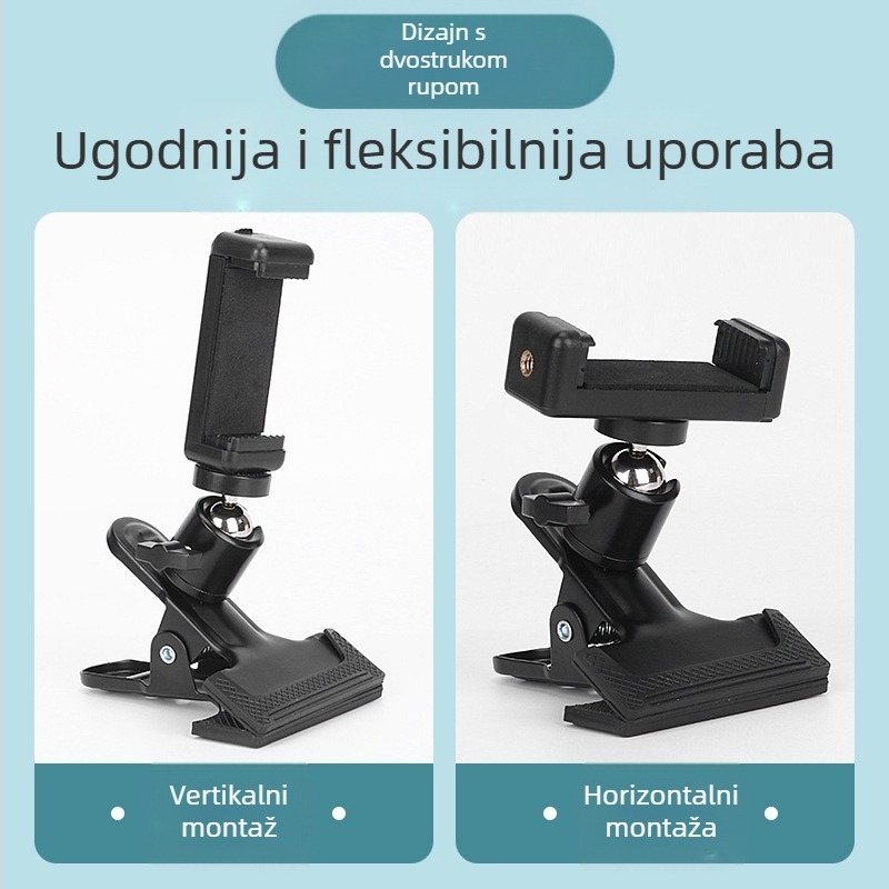 Držač telefona za glavu gitare s klipom za partituru, univerzalni stalak za mobilni telefon za livestream
