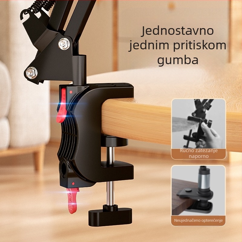 Stolni nosač za telefone i tablete | Pritisni mehanizam | Metalna konstrukcija | Brand X&X (Vrsta: Stolni nosač; Materijal: Metal; Brand: X&X)