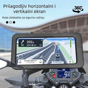 Držač za telefon za električna vozila, vodootporno kućište, dodirni zaslon, punjivi, ABS nosač