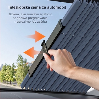 Automatski proširivi zaštitnik sunca za prednje staklo vozila (Materijal: aluminijski film; Ugradnja: ručna; Kompatibilne marke: Toyota; Uzorak: jednobojan; Stil: jednostavan)