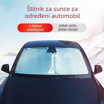 Šesteroslojna debela zaštitna zavjesa za prednje staklo Tesla Model Y i Model 3