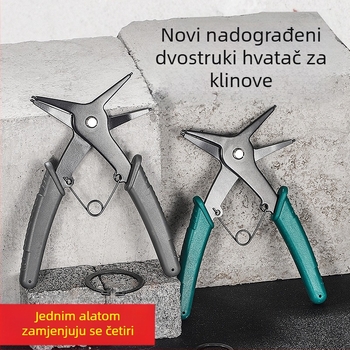 Dvostruke Circlip kliješta za unutarnje i vanjske circlipe, alat za demontažu opružnih prstenova, proširni alat
