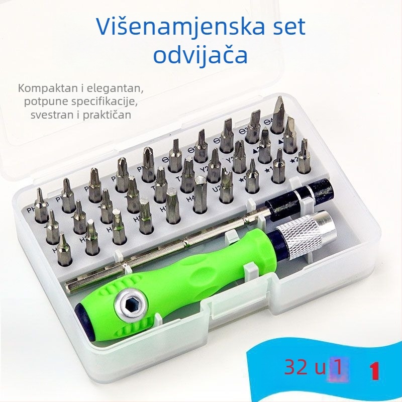 Jianuo Hardware 32-in-1 višenamjenski set odvijača za telekomunikacijsku održavanje, krom-vanadijski čelik