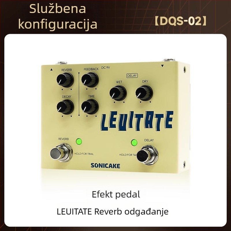 Sonicake pedala efekata za električnu gitaru, jedinstveni efekt blok s QDS modulacijom, kašnjenje i distorzija