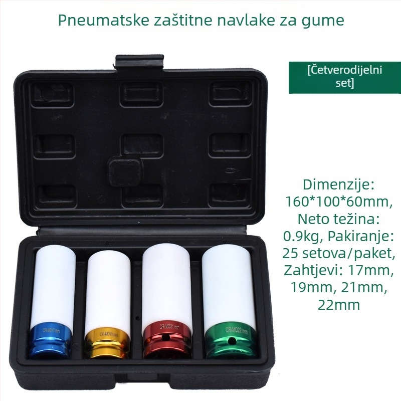 Zaštitne navlake za gume, set od 3 komada – metrički, visoko ugljično čelično, polirano kromiranje