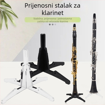 Stalak za izlaganje flaute i klarineta – ABS nosač, prenosiv i demontiran, križno četverostrani okvir, model S-127