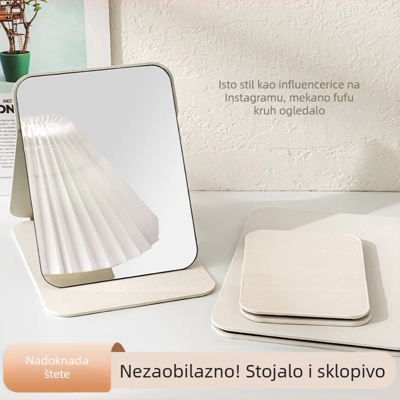 Sklopivo ogledalo za šminkanje — okvir PU/PS/PVC; ogledalo od aluminija; pogodno za dnevni boravak i poslovne prostore; Cool Shun