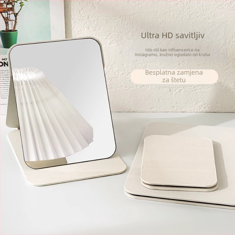 Sklopivo ogledalo za šminkanje — okvir PU/PS/PVC; ogledalo od aluminija; pogodno za dnevni boravak i poslovne prostore; Cool Shun