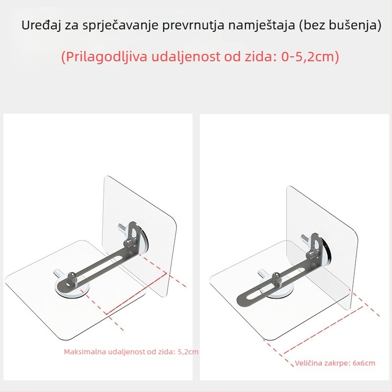Maizhou akrilni fixator protiv pada namještaja za ormare i cipele — Anti-Reverse, moderan minimalistički stil
