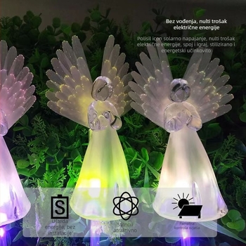 Solarna lampica anđela za vanjski dvorište, IP65, 5W, 6–12 h